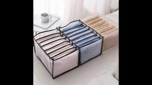 7/9 Grids Jeans Storage Box Closet Wardrobe Clothes Compartment Boxes Drawer Jeans Socks Separation Organizer Pants Storage