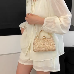 Túi Xách Nữ Dạ Tiệc Đính Đá Sang Trọng Nhiều Màu - Quai Xách Cao Cấp LILA CCA15