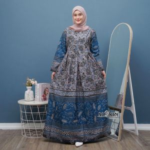 Gamis batik baju batik wanita muslimah terbaru gamis panjang katun halus terbaru
