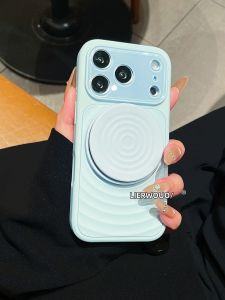 LIANGWU | Magnetic Stand Simple Color Full Enclosure Camera Phone Case