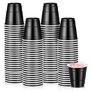 100pcs 2oz Plastic Shot Cups Mini Disposable Shot Glasses Small Party Cups For Wedding Graduation Whiskey Taste Serving Bulk Pac