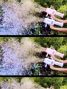 SOPO NGIRO Mainan Pistol Sabun Gelembung Elektrik Dream Bubble Gun 32 Lubang - Mainan Bubble Gun Tembakan Gelembung Sabun Elektrik