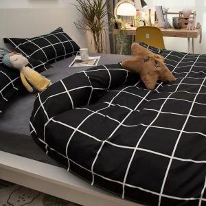 Nordic Minimalist Grey Mens Bed Set