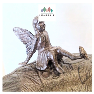 The Leaferie Cast Iron Bird Bath garden decoration flower pot . plant pots . planter . planters