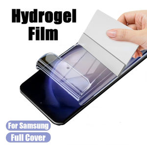 3in1 Soft Hydrogel Film For Samsung Galaxy S24 S23 FE Plus 5G S22 2024 Full Cover Back Film For S23FE S23Plus S22Plus S24Ultra S24Plus Camera Lens Screen Protector Lens Film