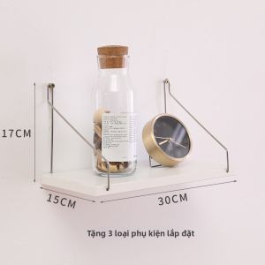 XUANXISHI | Giá Sách Treo Tường Không Cần Khoan Đa Năng Gỗ