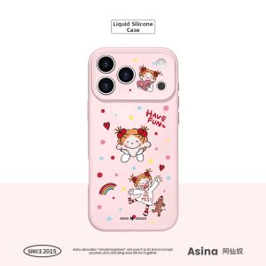 Asina | New Girl Cute Magnetic Bracket Full-body Liquid Silicone Phone Case