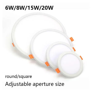LED Downlight Ultra thin Round Square Recessed Lamp 6W 8W 15W 20W AC110V-220V Indoor Bathroom Ceiling LED Spot Light