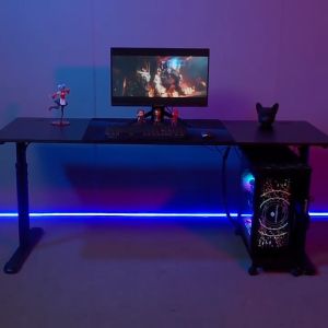 200cm Office Table for Two People with Mechanical Height Adjustment