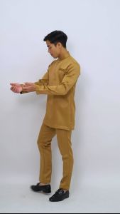 Baju Melayu Metalic Gold by ADNAA