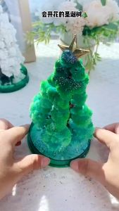 Christmas Tree Paper DIY Watering Blossoms Growing Magic Crystal Tree Gift 圣诞节手工diy魔法圣诞树纸树浇水开花生长魔法结晶树圣诞树礼物 M032