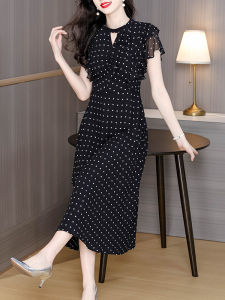 DAIXIANGFEIZI | Đầm Midi Tay Ngắn Cho Phụ Nữ Mùa Hè