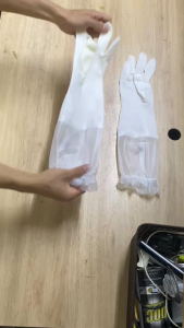 Găng tay rửa chén bao tay cao su rửa chén bát siêu dài lót nỉ chống trượt đa năng cao cấp bền bỉ CHÍNH HÃNG