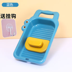 กระดานซักผ้าเสื้อผ้าใช้ในบ้านซักถุงเท้ากางเกงในสิ่งประดิษฐ์มหัศจรรย์สำหรับหอพักรุ่นเล็กกระดานซักมือกันลื่นสำหรับคนขี้เกียจ