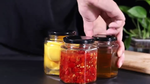 45-730ML Clear Empty Glass Jar Container With Black Lid Food-grade Kitchen Spice Storage