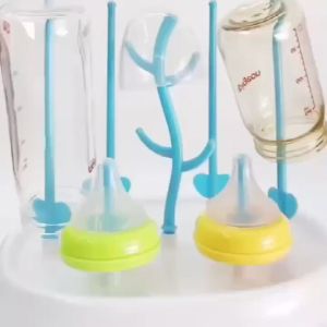 Multifunctional Baby Bottle Drying Rack Foldable Baby Nipple Drain Rack Detachable BPA-Free