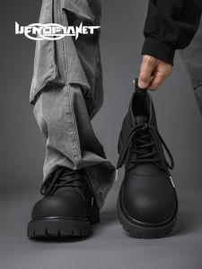 Glossy Martin Boots Mens 2025 New Upgraded Head Mickey Derby Boots Mid-Calf Big Head Workwear Motorcycle High-Calf Leather Shoes