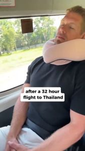 Travel Neck Pillow U-shaped Adjustable Memory Foam Pillow Portable Supports Head Neck and Chin Nap Pillow Comfortable Breathable Car Office Airplane Cushion Relieve Stress