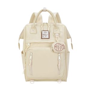 Leacat Cute Travel Bagpack kalis air Nylon beg sekolah perempuan 14 inci laptop backpack beg galas kembara untuk gadis remaja