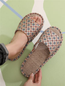 Dép Vải Họa Tiết Hoa Phong Cách Hàn Quốc Dép Vải Đế Lanh Dép Mùa Hè Cho Nam Và Nữ Dép Đi Trong Nhà Dép Đi Trong Nhà Mùa Xuân Hè Thu