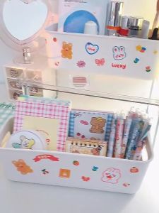 Johor Seller | Multifunction Storage Box Desktop Organizer Stationery Sundries Makeup Storage Containers Drawer Shelf Storage