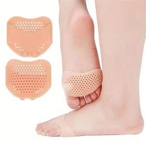 1Pair Silicone Metatarsal Pads Toe Separator Pain Relief Foot Pads Orthotics Foot Massage Insoles Forefoot Elastic Cushion Foot Care T
