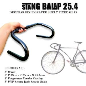 COD Stang Sepeda Balap Ukuran Standar 25.4 Dropbar fixie standar roadbike 25.4 stang sepeda balap touring fixie handlebar bullhorn gravel fixed gear surly federal mtb