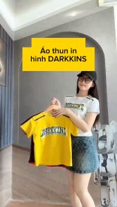 Áo thun nữ tay ngắn cổ tròn thun borip cotton in hình 5 màu phong cách M160