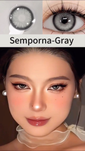 Eyeshare 1 cặp kính áp tròng semporna xám DIA14.2mm mắt to lens kính áp tròng thời trang