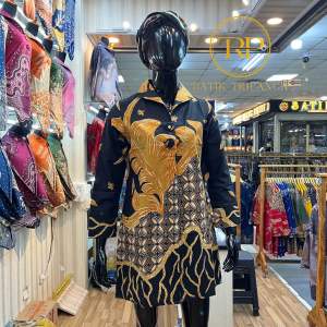 Baju Batik Tunik | Batik Couple Elegan | Batik Sarimbit | Seragam Batik Guru | Bahan Katun Solo Lapisan Furing Trikod