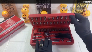 Shock Socket Set 46 In 1 Ratchet Wrench Paket Kombinasi Soket Alat Kit untuk Kunci Socket Wrench Pas Sok Shock Sock Set Spanner Socket Set 1/4 Car Repair Tool