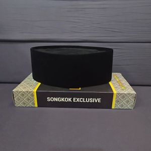 Songkok Hitam Tinggi 9 AC / Peci Hitam / Kopyah Hitam / Kopyah AC Songko Nasional / Peci Alfia