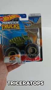 Hot Wheels Monster Truck Triceratops Jurassic World Theme 1:64 / Mainan Anak Diecast Metal Mobil Truk Hotwheels Hotweels