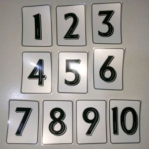 Stiker Nomor 01 sampai 10 Ukuran 7x5cm Bahan Vinyl Glossy Waterproof Stiker Nomor Pintu Nomor Kamar Nomor Kost Stiker Angka Nomor Loker Nomor Inventaris Nomer Urut Angka Urut Nomor Hotel Nomor Villa
