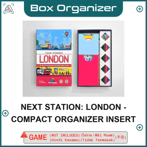 Next Station: London - Compact Organizer Insert Board Game Box Organizer Insert