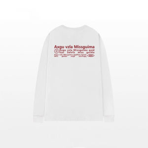 เสื้อยืดคอกลมแขนยาวทรงหลวมสไตล์อเมริกันสำหรับผู้ชาย ผ้าฝ้ายแท้ ทรงหลวม ลำลอง เสื้อชั้นใน ฤดูใบไม้ร่วง/ฤดูหนาว