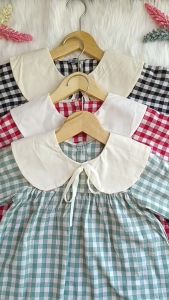 1T-5T Dress Casual Anak Perempuan Polkadot Style Korea Lengan Panjang