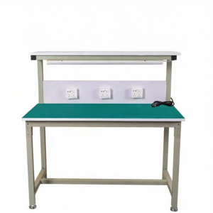 Anti-Static Double Layer Workbench with Lamp Mobile Phone Repair Table Assembly Table Inspection Table Electronic Industry