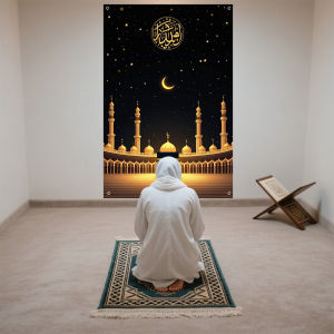 VIKAMA Islamic Home Decoration Worship Hanging Painting Banner Bedroom Living Room Pilgrimage Kneeling Wall Background