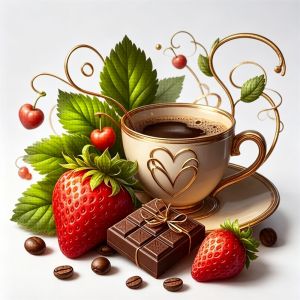 HUACAN 11CT Kitchen Fruit Cross Point Embroidery Sets Coffee Cup Landscape Handicrafts Hand Sewing Wall Decorative Paintings