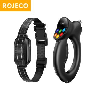 ROJECO Điện Huấn Luyện Chó Cổ Có Thể Sạc Lại Điều Khiển Từ Xa Chống Nước Bark Stop Rung 1-9 Chế Độ Gear Cho Tất Cả Các Loại Chó