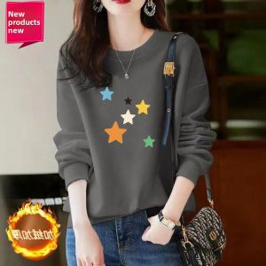 YILU | Slimming & Concealing Womens Hooded Round Neck Cotton Sweatshirt