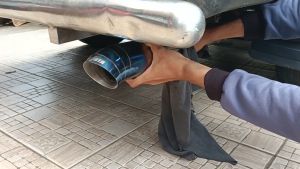 Savinta Knalpot Racing Mobil Manual Matic Tailpipe Blue Stainles Suara Bass Empuk Adem