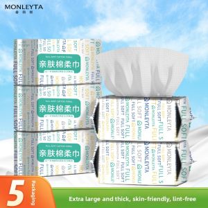 MONLEYTA | Pure Cotton Face Towels Disposable Thickened Soft Towels Facial Cleansing Towels Official Flagship Store Authentic Product