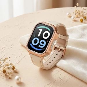 Vỏ Bảo Vệ PC Bling PC Hollow Cho Redmi Watch 6 Active Diamond Crystal Bumper Protector Shell Phụ Kiện Đồng Hồ Thông Minh