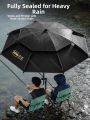 BENNUO | Easy Operate Heavy-duty Color Rubber Sunscreen and Rainproof Fishing Umbrella. 
