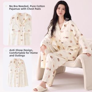 MiiOW | Padded Womens Cotton Sleepwear Set