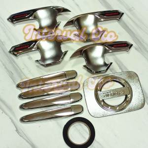 Paket Outer Handle Tank Cover Tutup Bensin Mobil Avanza 2012-2021 Krom