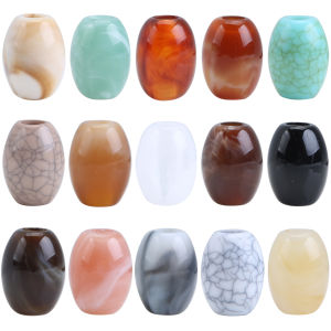 Hạt Nhựa Lỗ Lớn Hạt Tròn Thủ Công DIY Vật Liệu Nút Quần Hạt Trang Trí Hạt Phụ Kiện