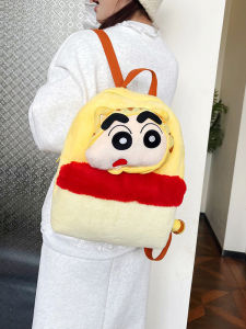 กระเป๋าเป้สะพายหลังผ้าขนแกะลายการ์ตูนน่ารัก กระเป๋าใส่ของใช้สำหรับนักเรียนมัธยมปลาย กระเป๋าสะพายไหล่แบบสองข้างสำหรับเด็กผู้หญิง